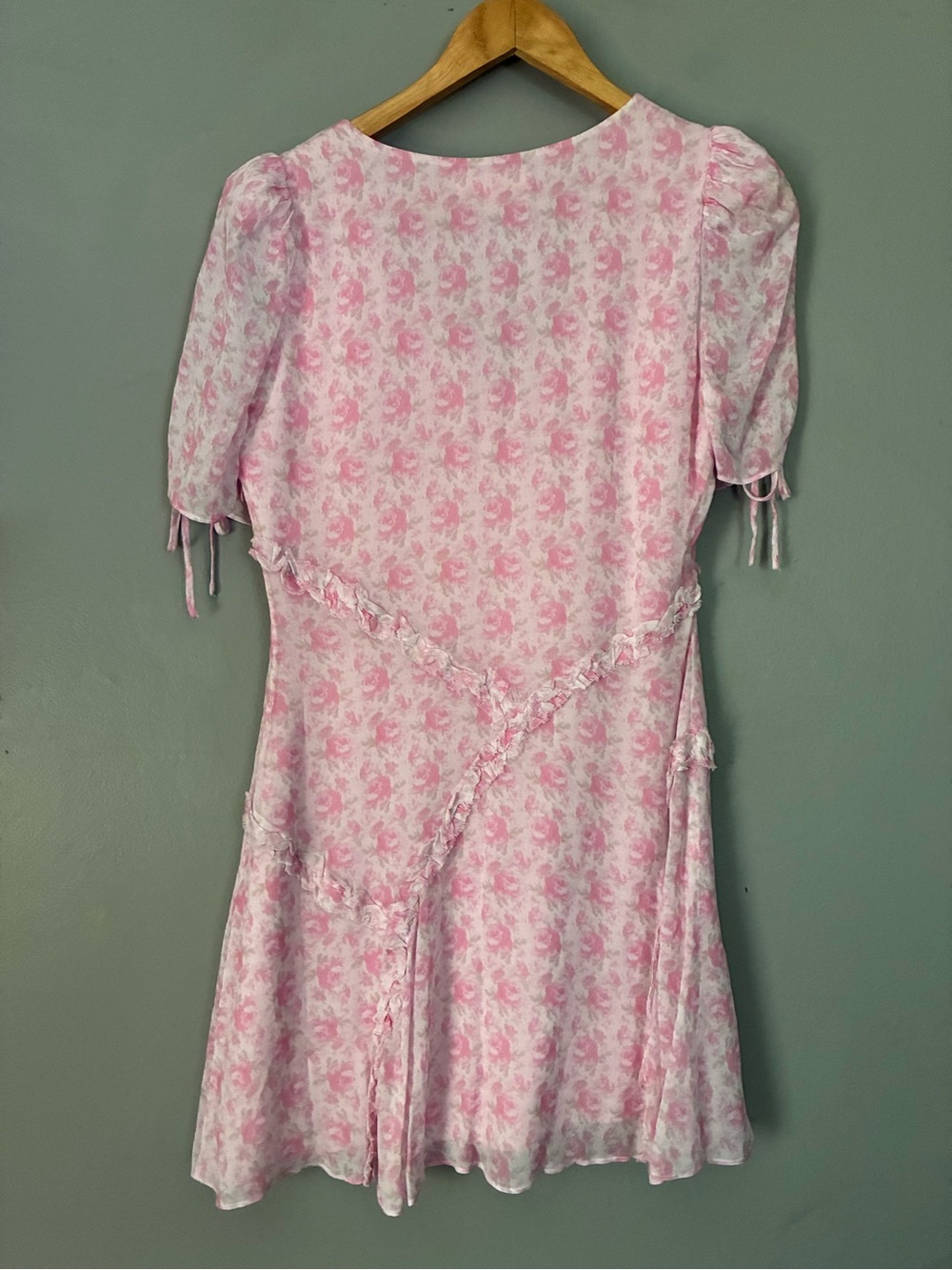 LOVESHACKFANCY Posh Dress | Pink Coquette Roses Floral | Feminine Girly Romantic - Picture 9 of 11